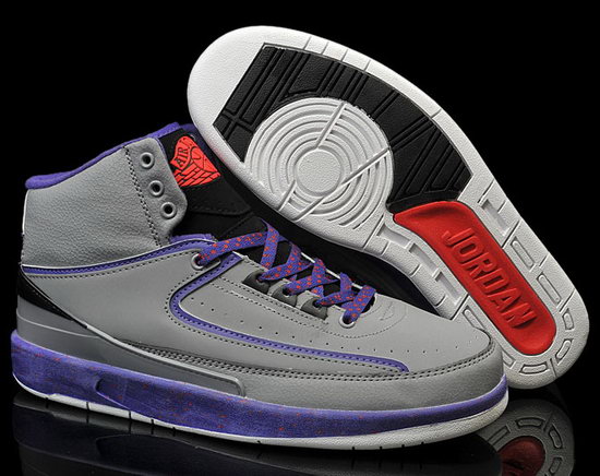 Air Jordan Retro 2 Grey Purple Factory Outlet